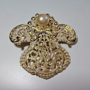 *Sale* Jane gold tone angle brooch